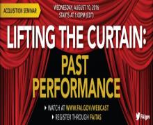 Lifting the Curtain: Past Performance Lifting the Curtain: Past Performance