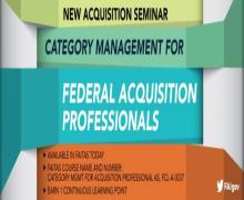 Category Management Acquisition Seminar Category Management Acquisition Seminar