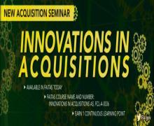 Innovations in Acquisitions Innovations in Acquisitions